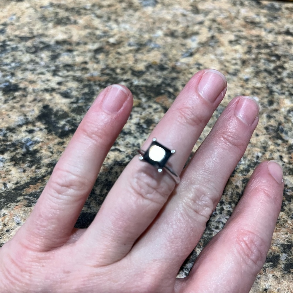 14k Black Diamond Ring. Size 5
